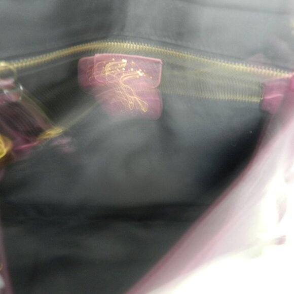 Elliott Lucca perforated purple Leather Crossbody bag purse clutch Convertible - Picture 10 of 12